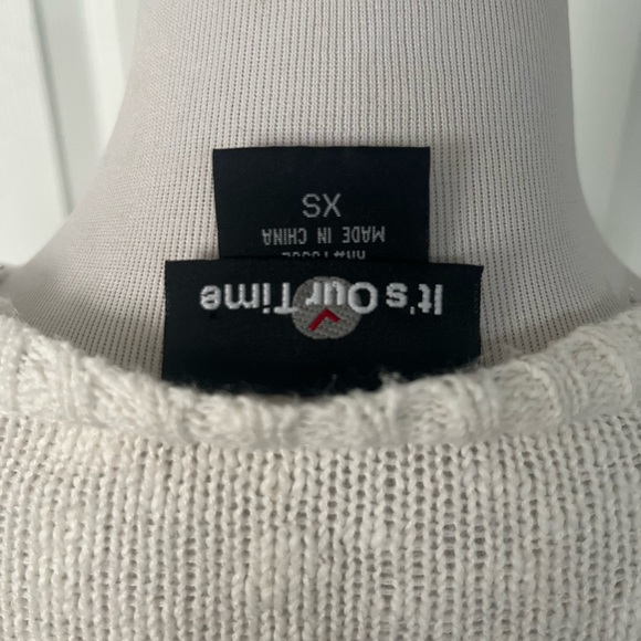 Lightweight White & Navy Striped Sweater (XS) - Picture 5 of 12